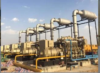 India 5×1000kW Natural Gas Gensets and 4 Sets of Compressor Sets Driven By Gas Eng